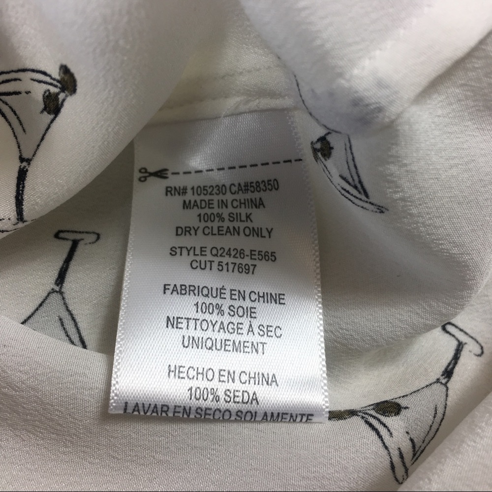 Equipment Silk Sleeveless Martini Print Top - Picture 4 of 4